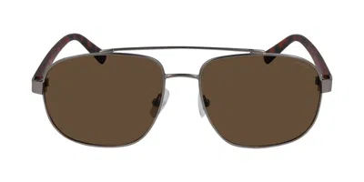 Nautica N4651sp Polarized 030 Men's Sunglasses Gunmetal Size 56 In Gray