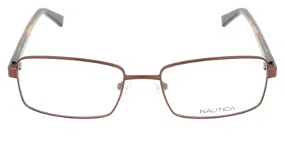 Nautica N7300 210 Occhiali Da Vista Marroni Per Uomo (solo Montatura) In Transparent