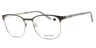 Nautica N7343 030 Occhiali Da Vista Argentati Per Uomo (solo Montatura) In Gray