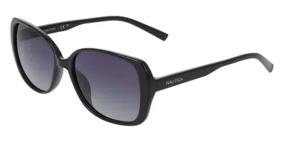 Nautica N909sp 001 Women's Sunglasses Black Size 54