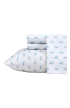 Nautica Nantucket Lobster Print Microfiber Sheet Set In White