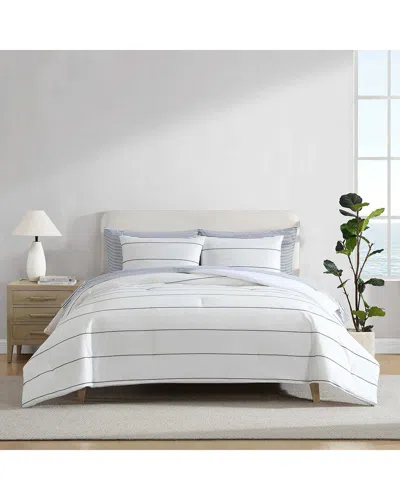 Nautica Naval Stripe Cotton Comforter Set In White