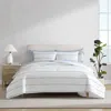 Nautica Naval Stripe White Twin Duvet Cover Set
