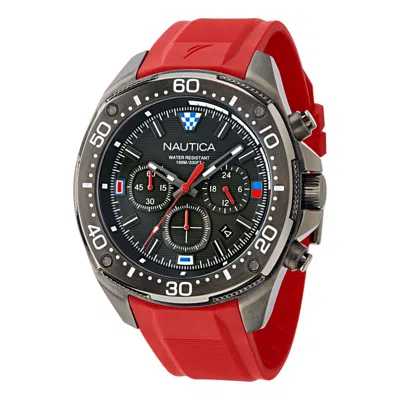 Nautica Nct Blue Sail Chronograph Silicone Watch In Multi