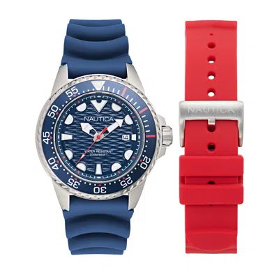Nautica Nct Sea Dive Silicone Watch Box Set In Multi