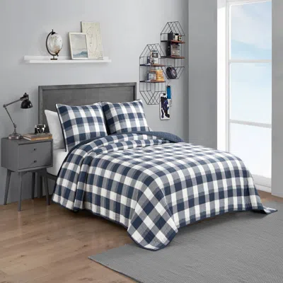 Nautica Norridge King Quilt And Sham Set In Blue