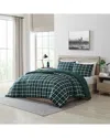 Nautica Northsail Plaid Brushed Comforter Set In Green