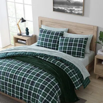 Nautica Northsail Plaid Reversible Navy Comforter Set