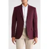 Nautica Notch Lapel Dinner Jacket In Burgundy