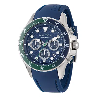 Nautica Nst Chronograph Silicone Watch In Red