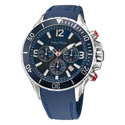 Nautica Nst Chronograph Stainless Steel And Silicone Watch In Multi