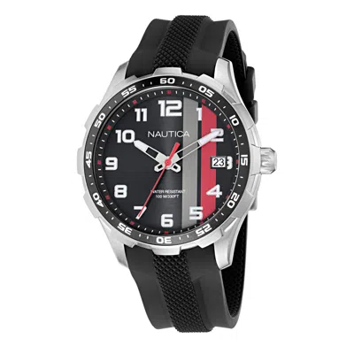 Nautica Nst Small 3-hand Watch With Silicone Strap In Multi