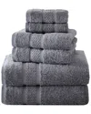 Nautica Oceane 6pc Moorings Grey Towel Set In Multi