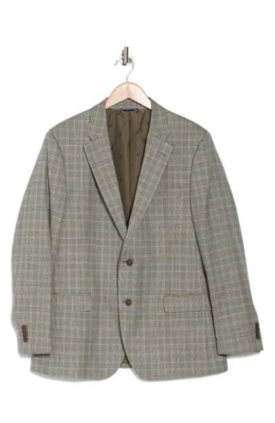 Nautica Olive Glen Plaid Notch Lapel Sport Coat In Olive Plaid