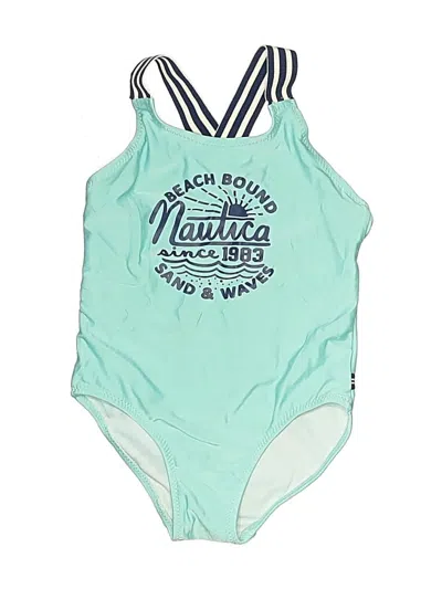 Pre-owned Nautica Kids' One Piece Swimsuit In Green