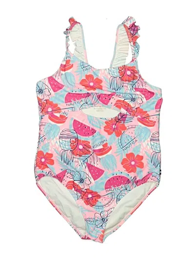 Pre-owned Nautica Kids' One Piece Swimsuit In Pink