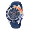 Nautica One Silicone Chronograph Watch In Blue