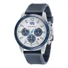 Nautica One Wheat Fiber Strap Chronograph Watch In Blue