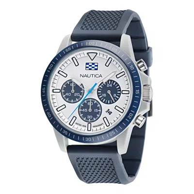 Nautica One Wheat Fiber Strap Chronograph Watch In Blue