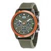 Nautica One Wheat Fiber Strap Chronograph Watch In Gold