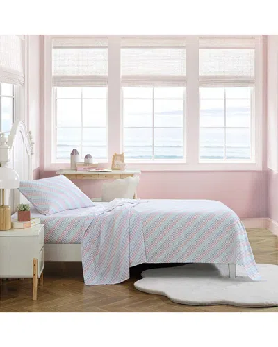 Nautica Oswald Hearts Lightweight Sheet Set In Pink