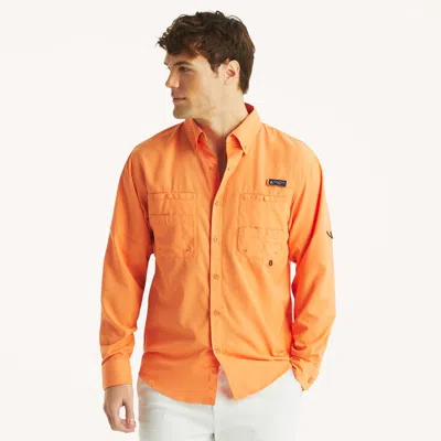 Nautica Otf Button-down Shirt In Orange
