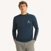 Nautica Otf Long-sleeve Performance Upf 50+ Shirt In Blue