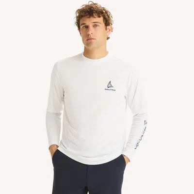 Nautica Otf Long-sleeve Performance Upf 50+ Shirt In White