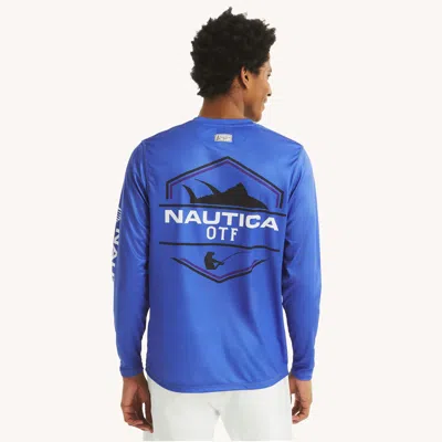 Nautica Otf Long-sleeve Upf 50+ Shirt In Blue