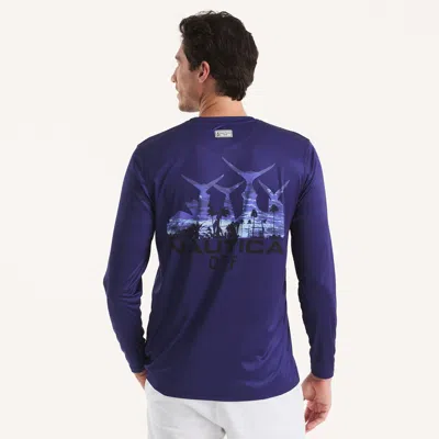Nautica Otf Long-sleeve Upf 50+ Shirt In Blue