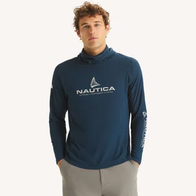 Nautica Otf Performance Upf 50+ Hoodie In Blue