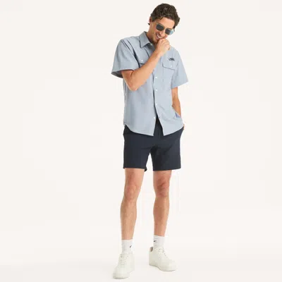 Nautica Otf Upf 50+ Short-sleeve Shirt In Burgundy