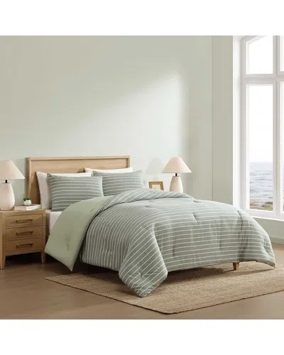 Nautica Park Stripe Comforter Set In Green