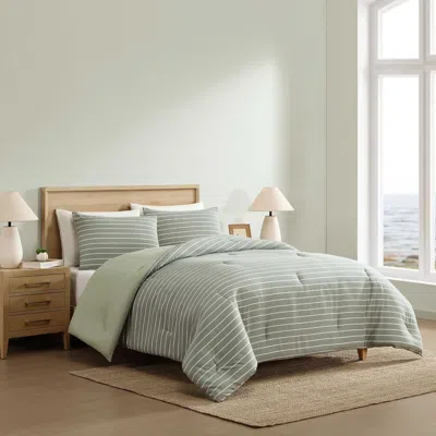 Nautica Park Stripe Printed Comforter Sets In Green