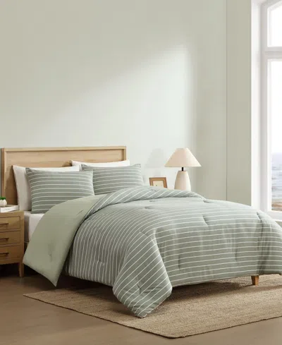 Nautica Park Stripe Printed 2-pc. Comforter Set, Twin/twin Xl In Green