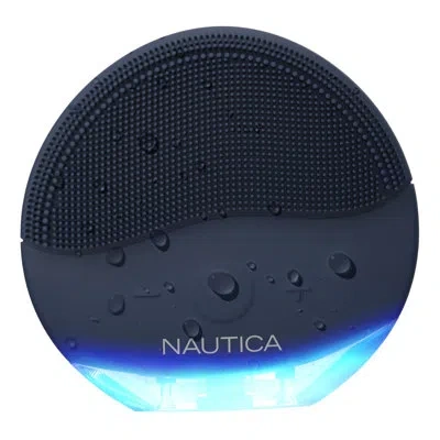 Nautica ® Pc110 Compact Waterproof Rechargeable Sonic Dual-sided Silicone Facial Cleansing Pad In Navy
