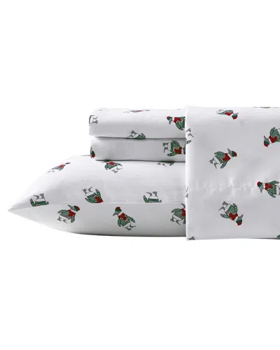 NAUTICA NAUTICA PENGUIN TOSS POLY FLANNEL SHEET SET