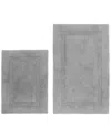 Nautica Peniston Solid Cotton Tufted 2-piece Bath Rug In Grey