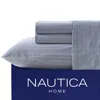 Nautica Penny Pinstripe Navy Queen Sheet Set