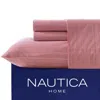 Nautica Penny Pinstripe Red Full Sheet Set
