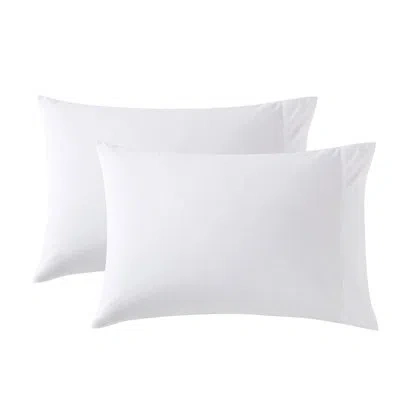 Nautica Percale Cotton 2 Piece Standard Pillowcase Set In White