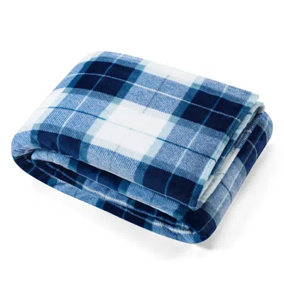 Nautica Plaid King Blanket In Blue