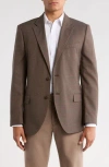 Nautica Plaid Sport Coat In Brown