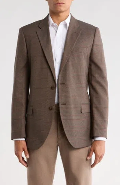 Nautica Plaid Sport Coat In Brown
