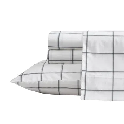 Nautica Plot Black King Sheet Set In White