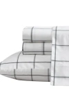 Nautica Plot Grid Print Sheet Set In Black/grey