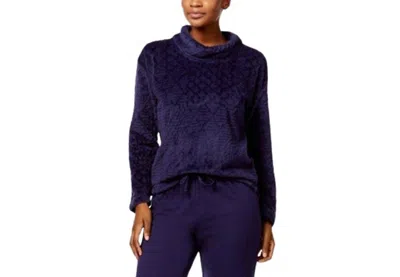 Nautica Plush Textured Pajama Top In Blue In Purple