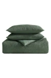 Nautica Point Harbor Embossed Comforter Set In Fern Green