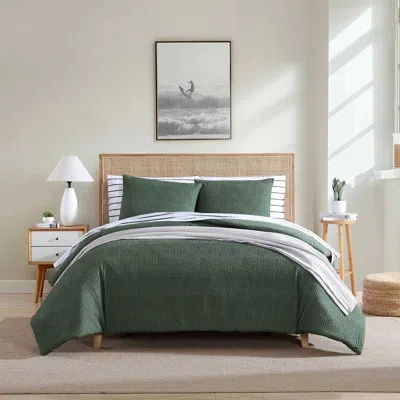 Nautica Point Harbor Embossed Navy Comforter Set In Green