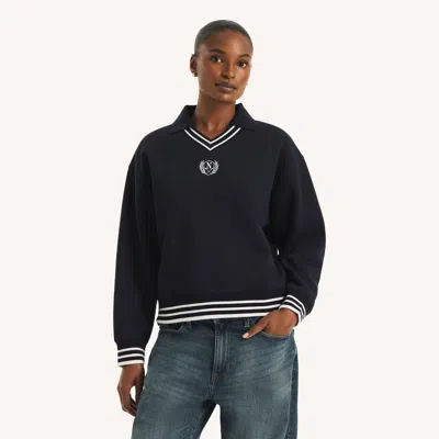 Nautica Polo Sweatshirt In Black